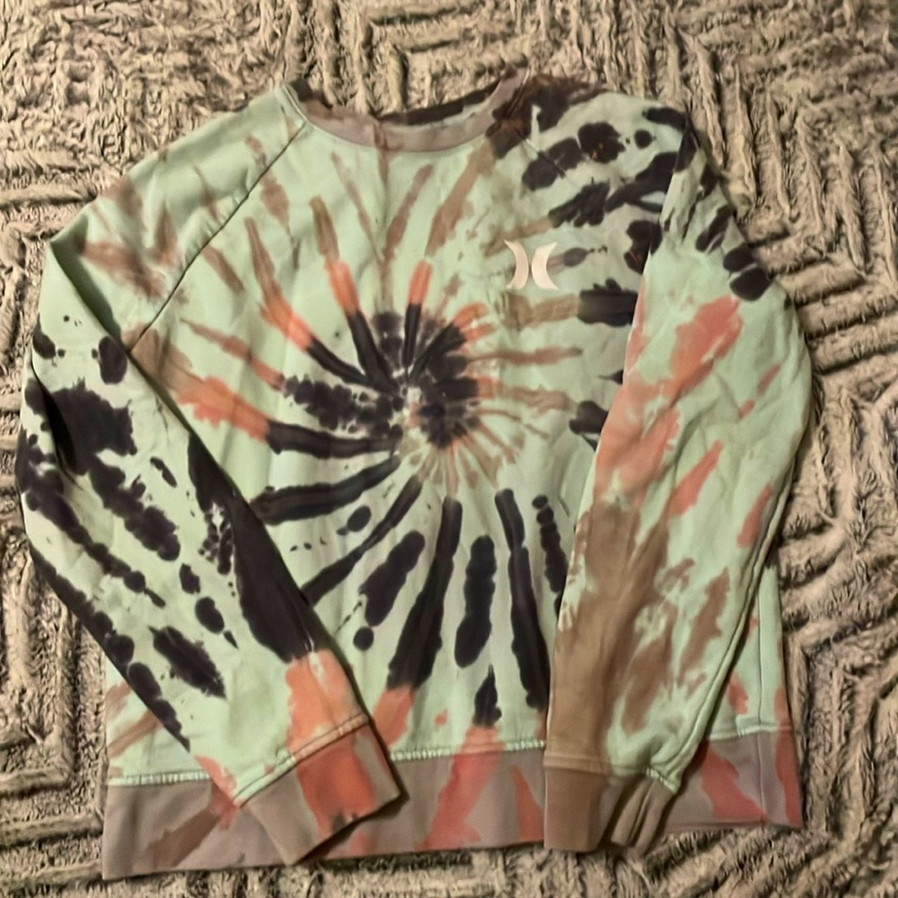 Hurley tie dye crew neck sweatshirt - Sz medium